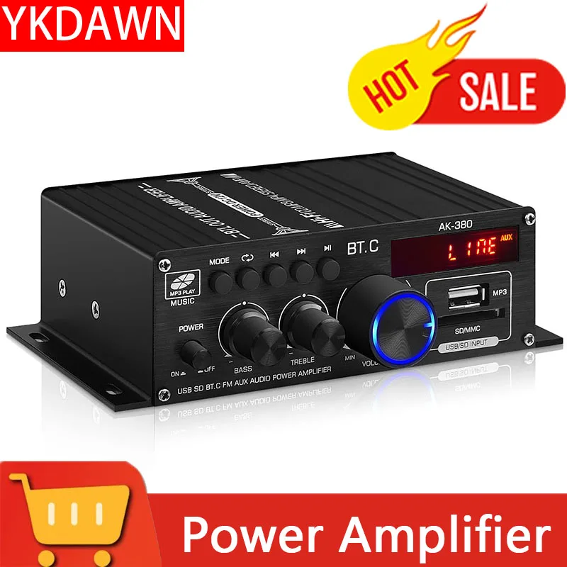 Manufacturer Power Amplificador Amp Bluetooth Control Class D 2.0 Channel Equipment Amplifier For Home Car Desktop Performance