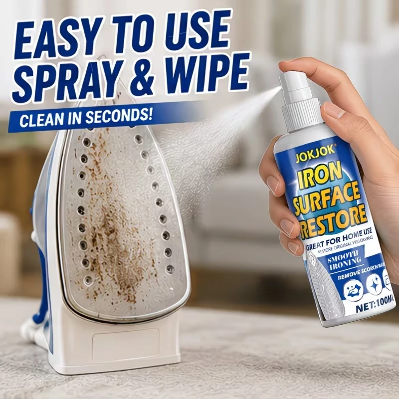 Iron Cleaning & Polishing Spray – Soleplate Care Spray for Burn Marks, Residue And Smooth Glide, Suitable for Steam Irons, Dry