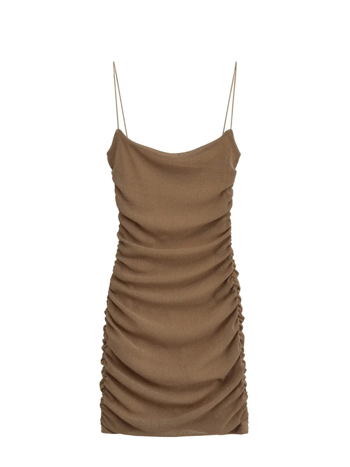 

Американская облегающая плиссированная юбка-карандаш с завышенной талией для женщин, весна-лето, серебристая, с эффектом похудения