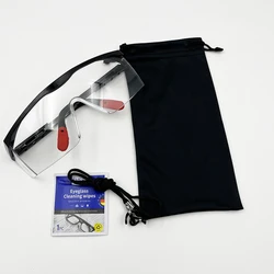 Anti Fog Safety Glasses Over Eyeglasses Ansi Z87 Clear Safety Goggles HD Lens Rubber Leg Eye Protection for Industrial Lab Work
