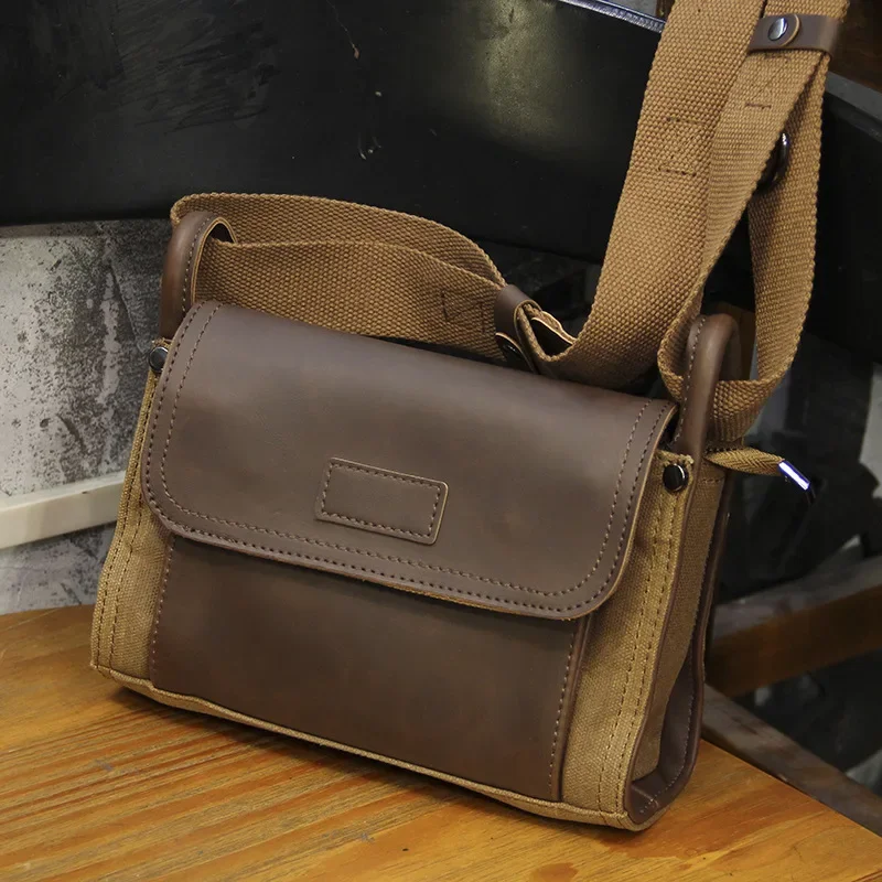 

Vintage Canvas Messenger Bag Men's Shoulder Crossbody