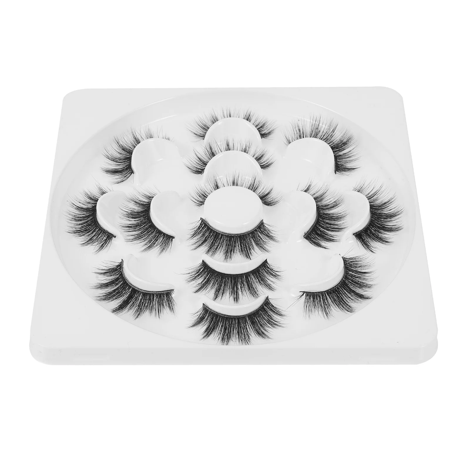 7 Par Sztucznych Rzęs Gęste Naturalne Kręcone Długie Przedłużanie Rzęs do Codziennego Makijażu, na Imprezy, Wesela, Poprawiające Wygląd Oczu