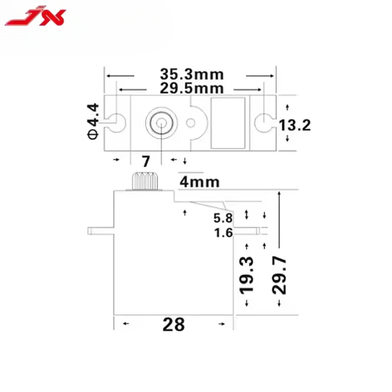 JX เซอร์โว PDI-1181MG 18g 3.5KG เซอร์โวดิจิตอลสําหรับ WLtoys 144001   WPL RC รถ B1/16 B24 C14 C24 เครื่องบินเฮลิคอปเตอร์