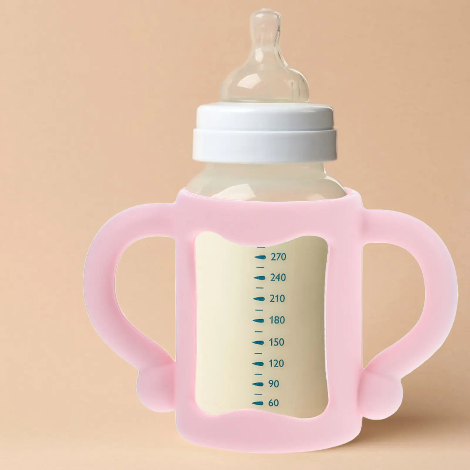 

2Pcs Silicone Baby Bottle Handle - Ergonomic Non-Slip Grip for Infant Toddler Milk Feeding Bottles - Universal Soft Sturdy