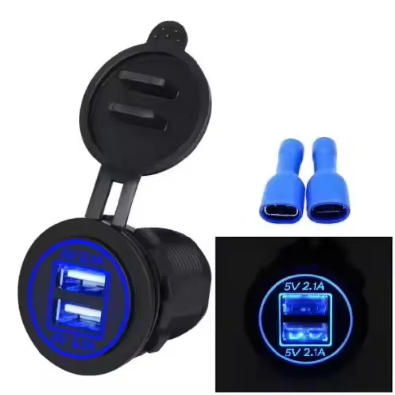 Hot Sale 5v 4.2A Dual USB Charger Socket Car Bus Usb Charger Power Socket Plug 4.2a with Switch Bottom for Auto Car Marine Boat - view 5