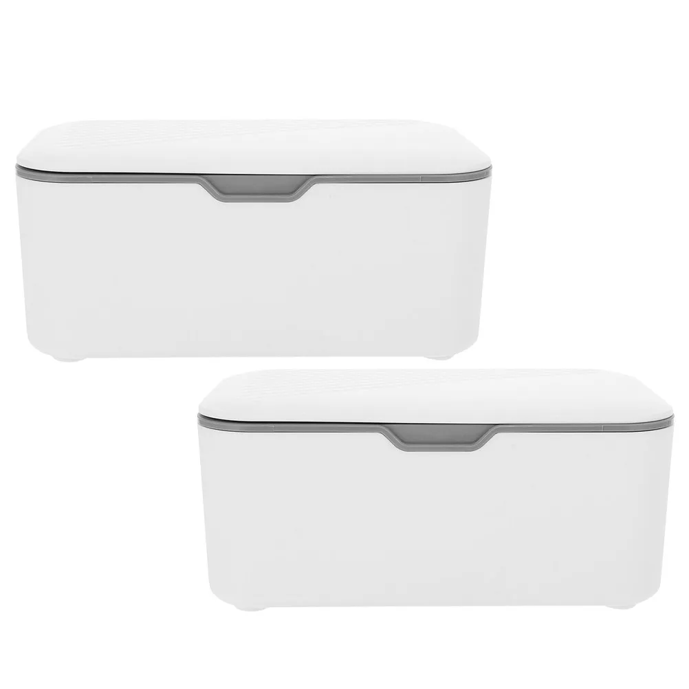 2Pcs Wipe Dispenser Heavy Duty Reusable Wipes Container for Wipes Travel Home Nursery Stroller Desk Drawer Bathroom Wipe