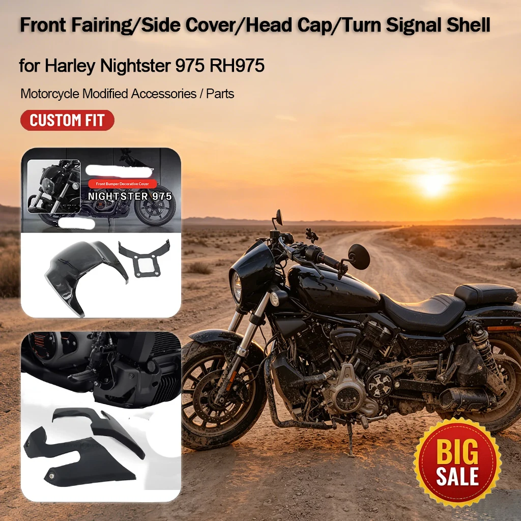 Modified Parts Crash Bar Riser Passenger Seat Fairing Side Cover Cylinder Head Cover for Harley Nightster RH975 975