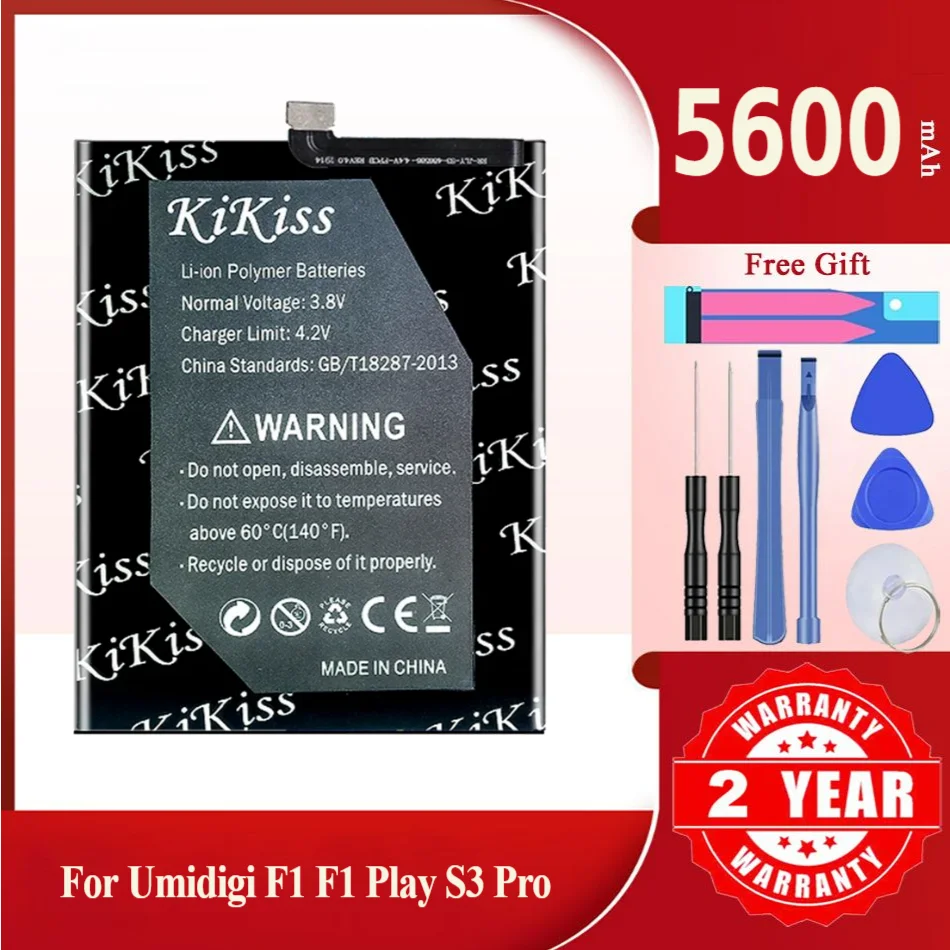 

5600mAh Replacement Battery For UMI Umidigi F1 /F1 Play F1Play /S3 Pro S3Pro Smart Phone Batteries