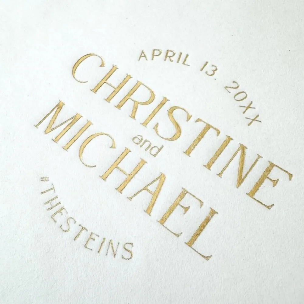 أسماء فوط كوكتيل الزفاف شخصية | مناديل زفاف من رقائق الذهب، دش الزفاف، الخطوبة، عشاء بروفة #6