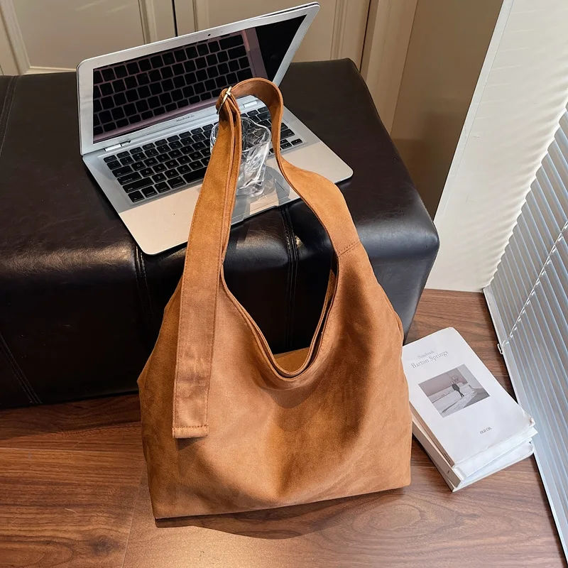 

Новая винтажная сумка с верхней ручкой, удобная и универсальная текстурированная сумка на плечо, женская большая вместительная сумка, простая зимняя повседневная сумка