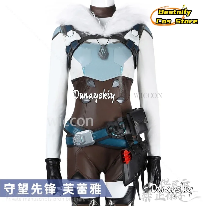 CosplayAnime 게임 OWW 코스프레 프레야 의상 펑크 망토 Pu 유니폼 목걸이 가방 가발 할로윈 파티 Cos Jirai Kei Girls Outfit-코