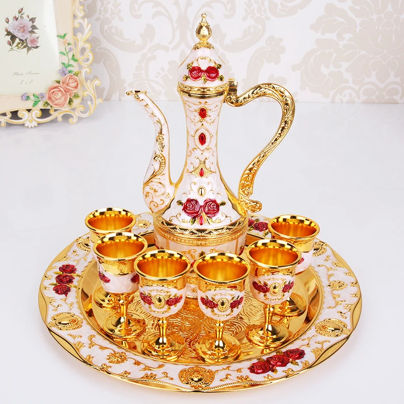 Wine set Baijiu cup European retro creative wedding gift metal Russia