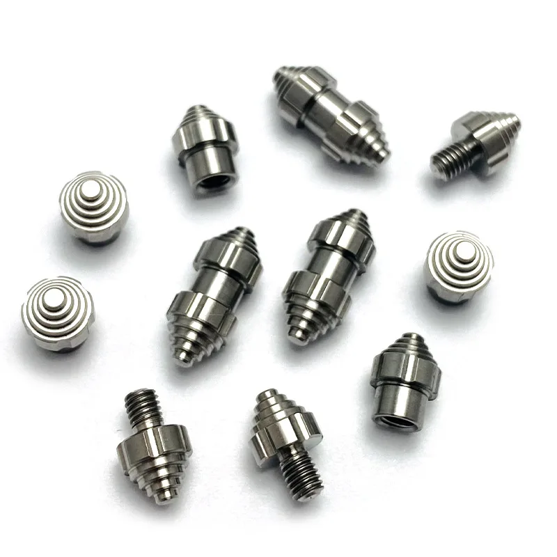 2 Colors CNC Titanium Alloy Material Fold Knife M3 Thread Thumb Push Screws Rivet Stud Opening Closing Nail Fits for 4.5MM Hole
