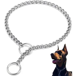 3 Size Stainless Steel Slip Chain Collar Adjustable Pet Accessories Dog Collar For Small Medium Large Dog Pitpull Collar