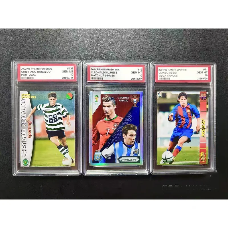 tarjetas-de-jugadores-novatos-de-messi-y-ronaldo-para-personalizar-copa-mundial-de-brasil-2014-–-duelo-entre-messi-y-ronaldo-tarjetas-autografiadas-de-edicion-limitada