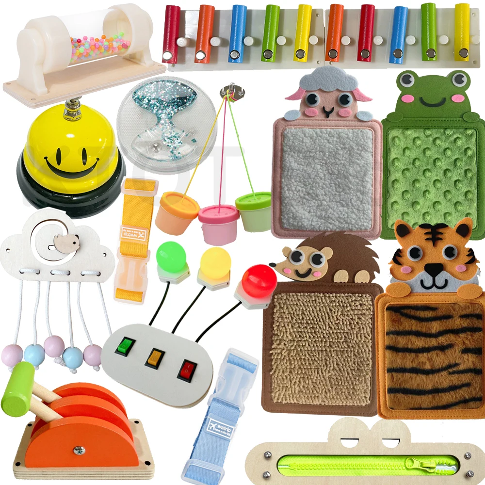 NEW Montessori Busy Board Exercise Babys Hand Eye Coordination Finger Refinement Training Teaching Tool DIY Making Baby Gift Toy