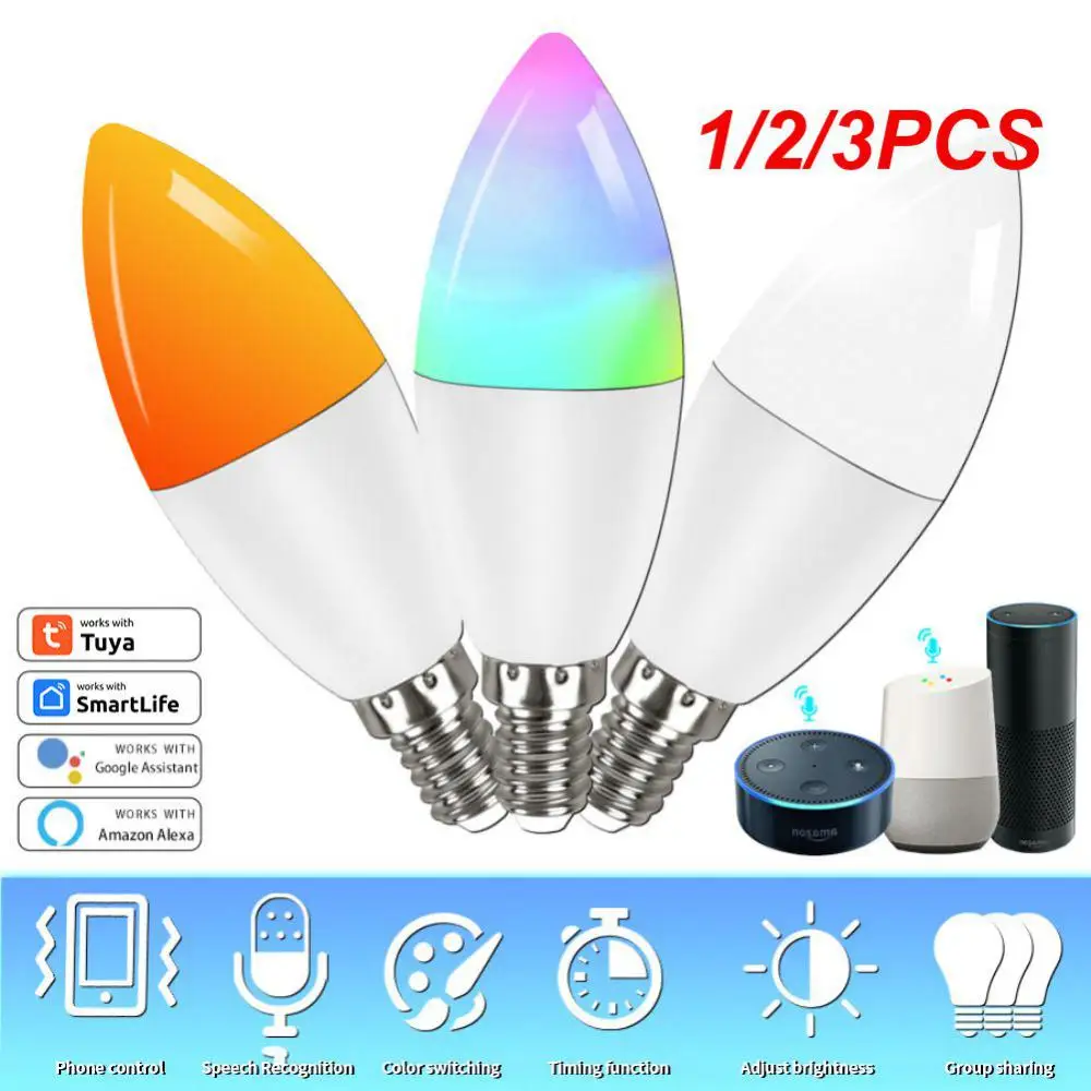 

1/2/3PCS 5W 7W led Light bulb E14 E27 LED Lamp Indoor Warm Cold White Light 220V 240V LED Candle Bulb Home Decor Chandelier