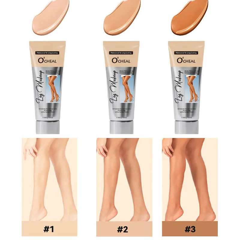 100 مللي ماكياج الساق البرونزية ترطيب الأساس السائل وهمية تان كريم دباغة مرطب للجسم العناية بالبشرة حتى لون البشرة المخفي #2