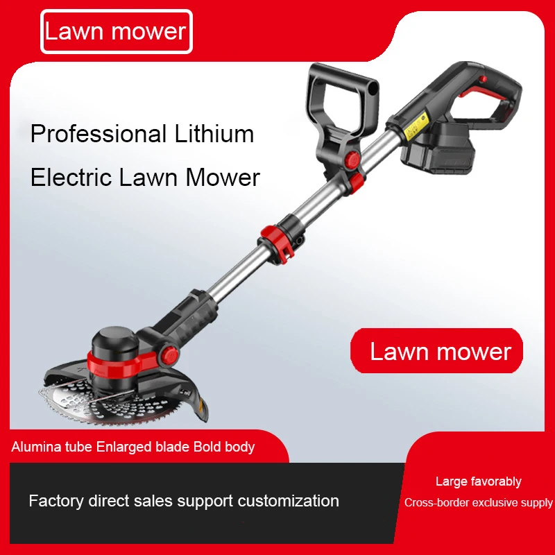 Oplaadbare elektrische grasmaaier met lithiumbatterij, industriële doe-het-zelf-huishoudelijke wieder voor het snijden van gras