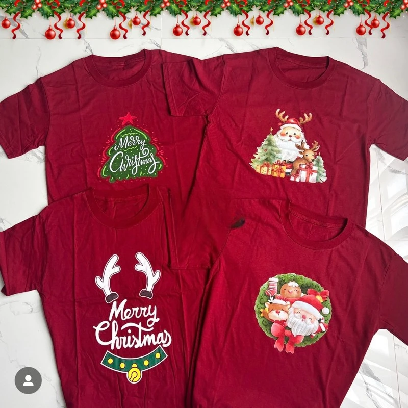 2025 عيد الميلاد تي شيرت زوجين الأسرة تي شيرت أحدث عيد ميلاد سعيد تي شيرت عيد الميلاد تي شيرت الكبار الأطفال
