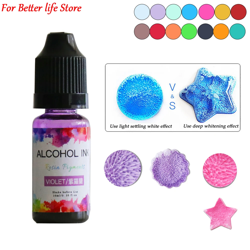 1PCS 10ML 26 Color Third-generation Crystal Drop Glue Using Dye Diffusion And Color Rendering 3D Halo Dye Fluid Alcohol Ink