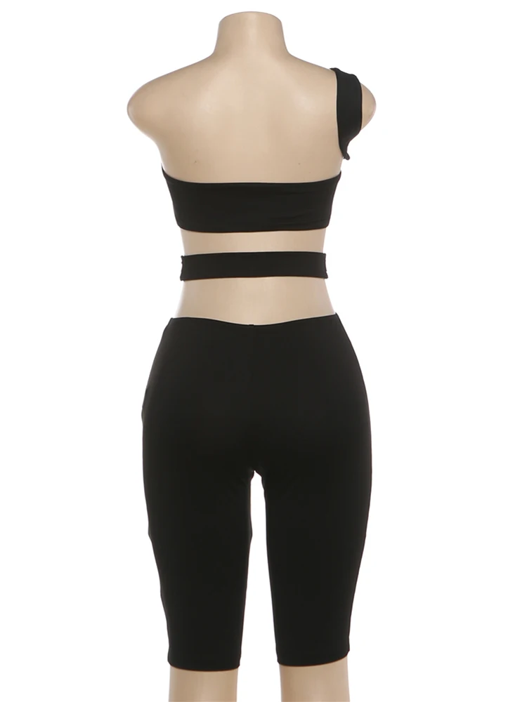 Sisterlinda Rivet Sexy Halter Romper für Damen, rückenfrei, ärmellos, unregelmäßig geschnitten, taillenlos, Sommer, sexy, eng anliegend, Club, Mitternacht, Playsuits – Detail 5