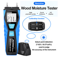 Two Pins LCD Digital Wood Moisture Meter Auto Calibration Wood Humidity Tester Timber Damp Detect Ambient Temperature Hygrometer