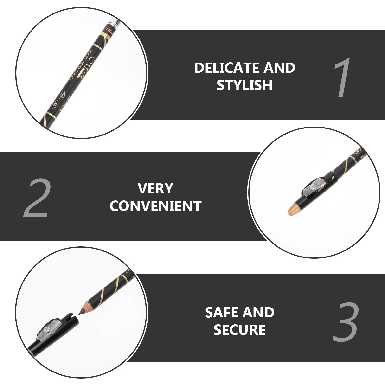 

4pcs Eyebrow Pencils With Comb Simple Design Smooth Portable Makeup Tools For Women Brow Drawing Pens Eyebrow Makeup Pencils