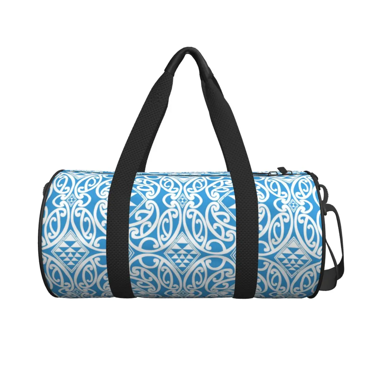 

Arai - Light Blue Maori Pattern Large Duffle Gym Bag Multi-Functional Duffle Travel Bags Handbags Fitness bag