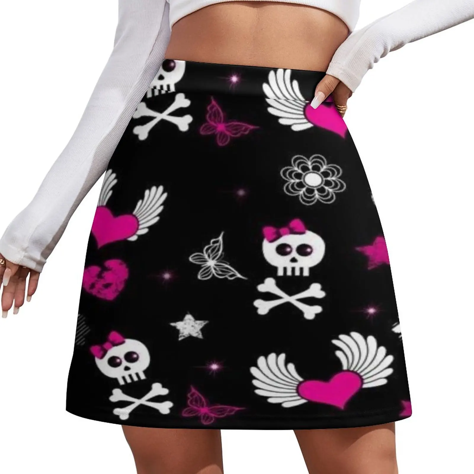 

Cute Emo Goth Skulls Art Mini Skirt mini skirts dresses for prom Mini Skirt