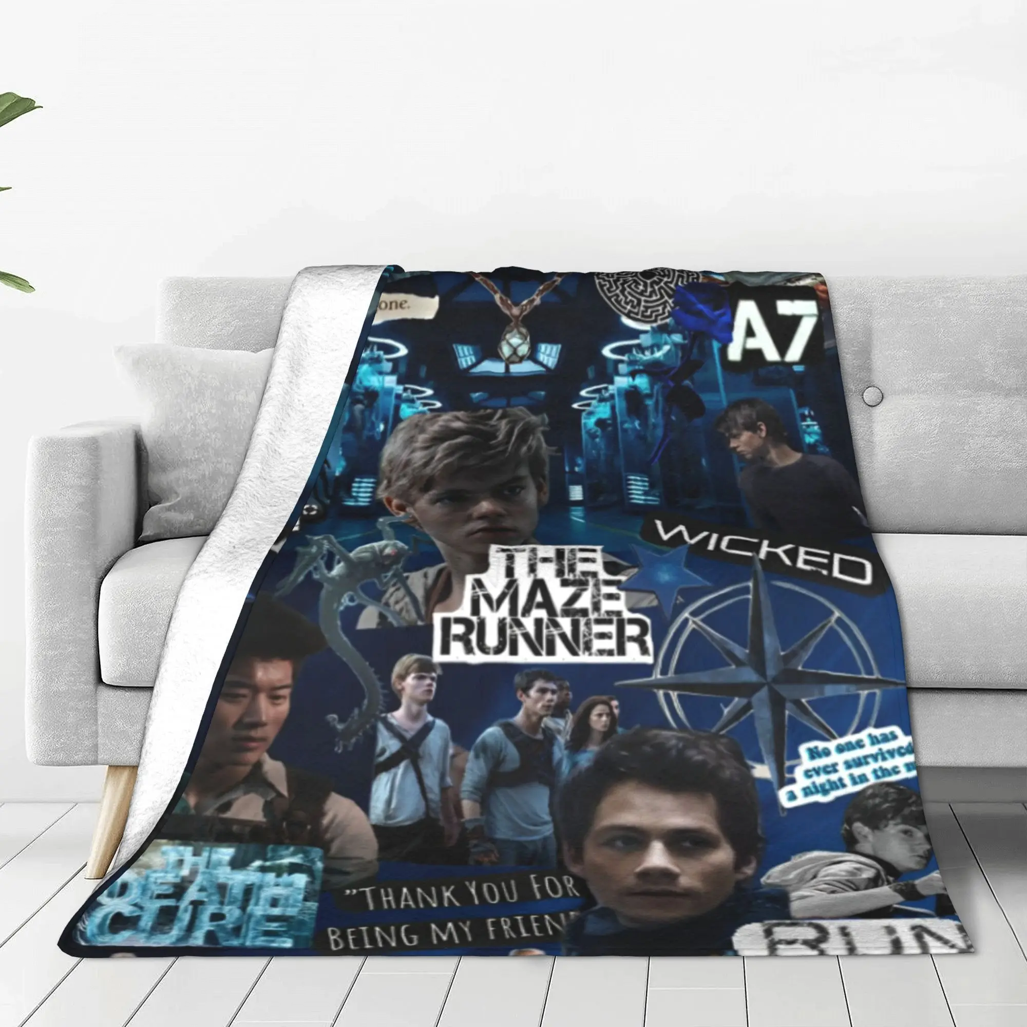 The Maze Runner TV Adventure Blanket Thomas The Glade Flannel Funny Warm Throw Blanket for Bed Sofa Textile Decor Couch