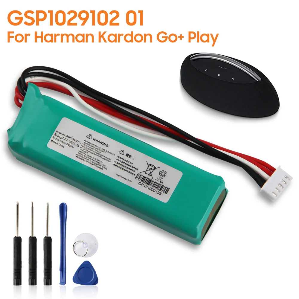 

Replacement Battery GSP1029102 01 For Harman Kardon Go-play Bluetooth Speaker Rechargeable Battery 3000mAh