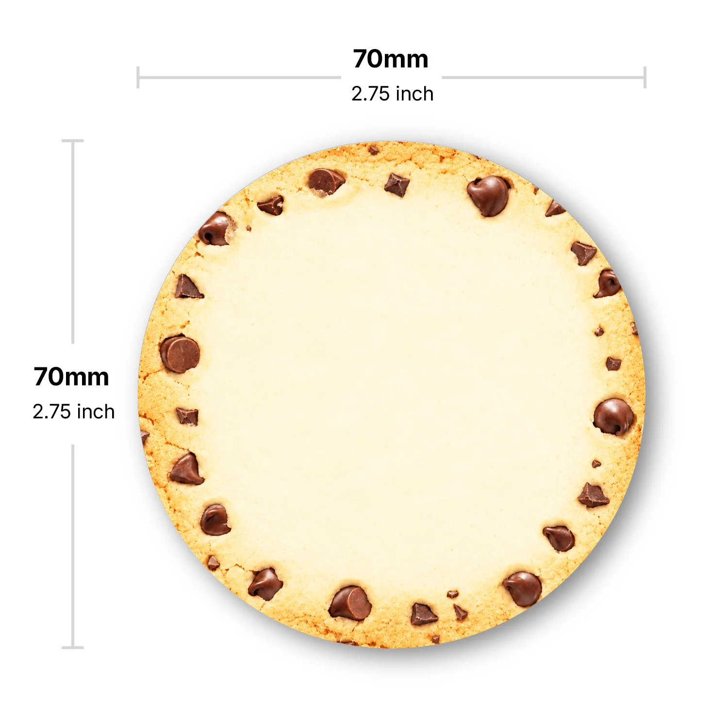 2PCS Chocolate Chip Cookie Round Sticky Notes 100 Sheets Cute Dessert Memo Pads Writing Reminder Notes Office School Stationery