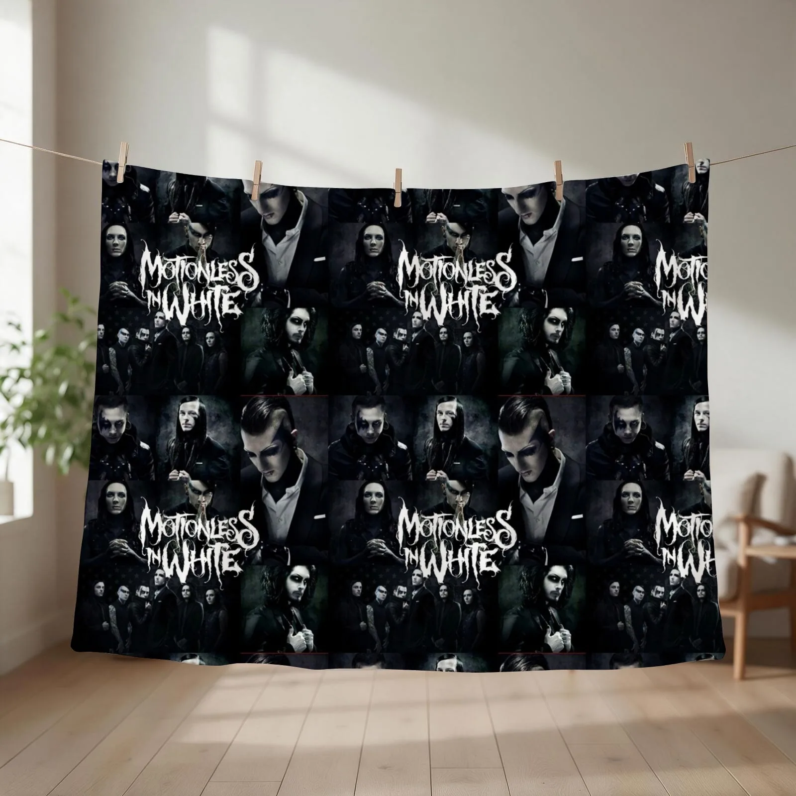 THE MEMBERS OF MOTIONLESS IN WHITE Throw Blanket heavy to sleep Cute Plaid Blankets For Bed Weighted Blankets