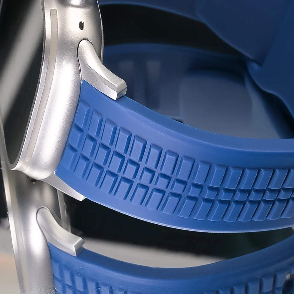 Cinturino sportivo in silicone per Apple Watch Ultra Series 11 10 9 8 7 6 5 4 SE 2025 Cinturino ad anello morbido per Iwatch 49mm 46mm 45mm 44mm