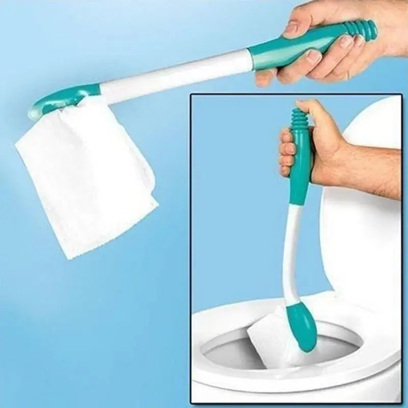 Bottom Buddy Toilet Tissue Aids Sturdy Comfort Butt Wiper Tools Flexible Daily Living Toilet Tissue Aids Streamlined Personal