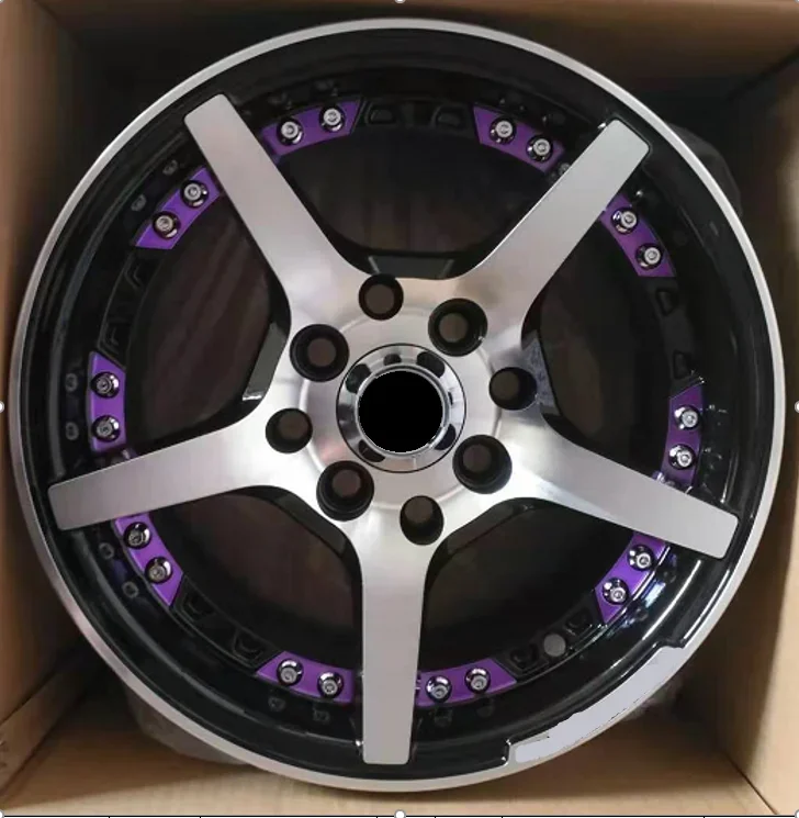 New Design Aluminium Wheel Car Alloy Wheels 5 spoke 13 inch Rims  4X100  4x114.3