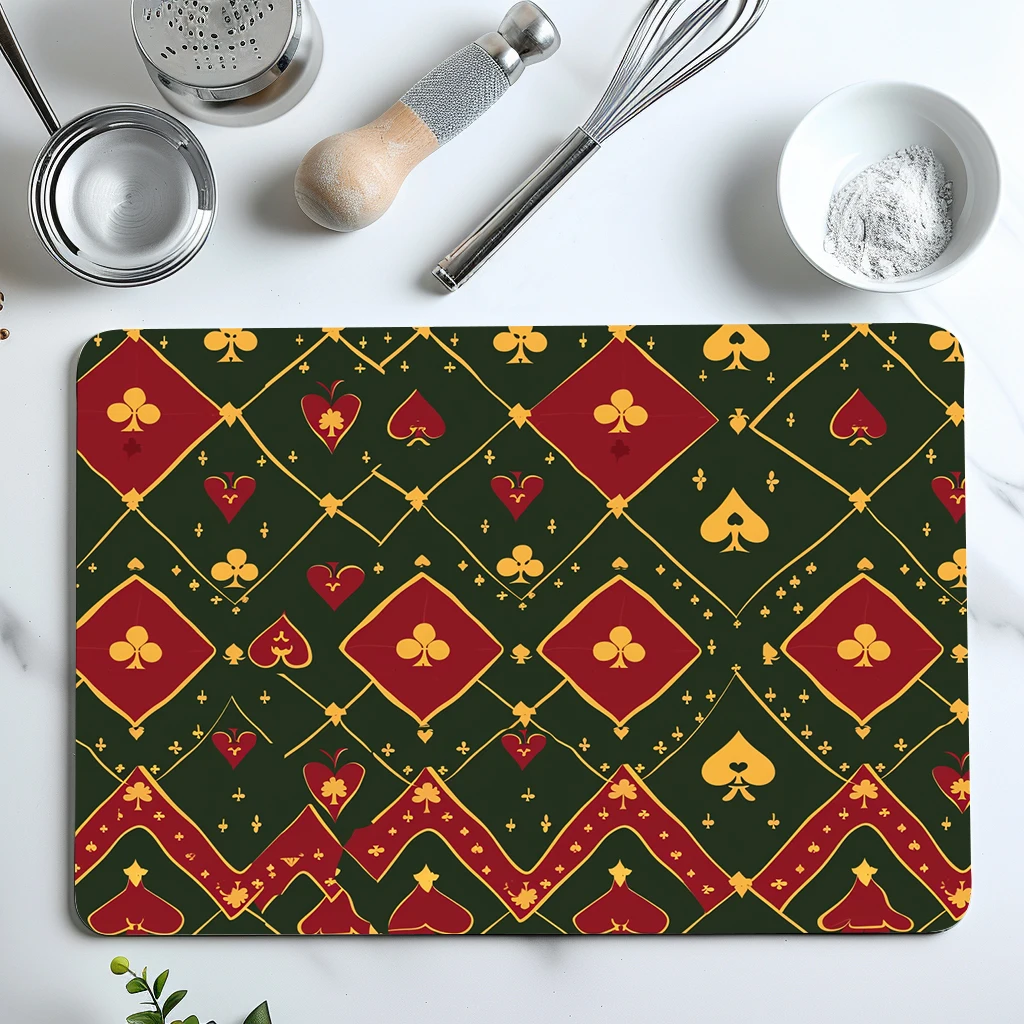 

Large Kitchen Absorbent Mat Geometric Heart Antiskid Draining Coffee Dish Drying Mat Quick Bathroom Drain Pad Tableware Mat