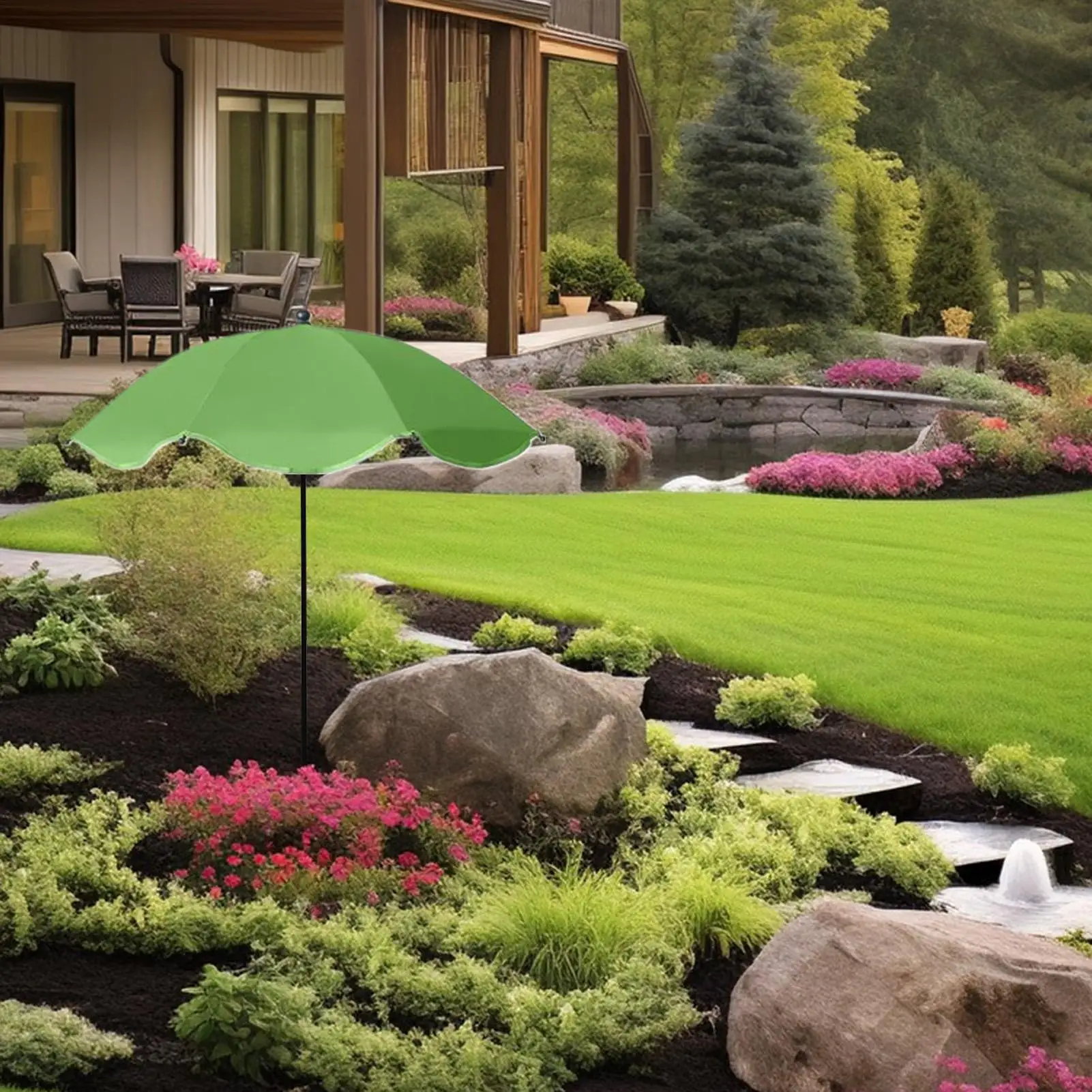 Shade for Plants Double-layer Large Rainproof Stake Plant Shade Umbrella for Yard Outdoor Garden Patio Rain Pool Balcony Tree