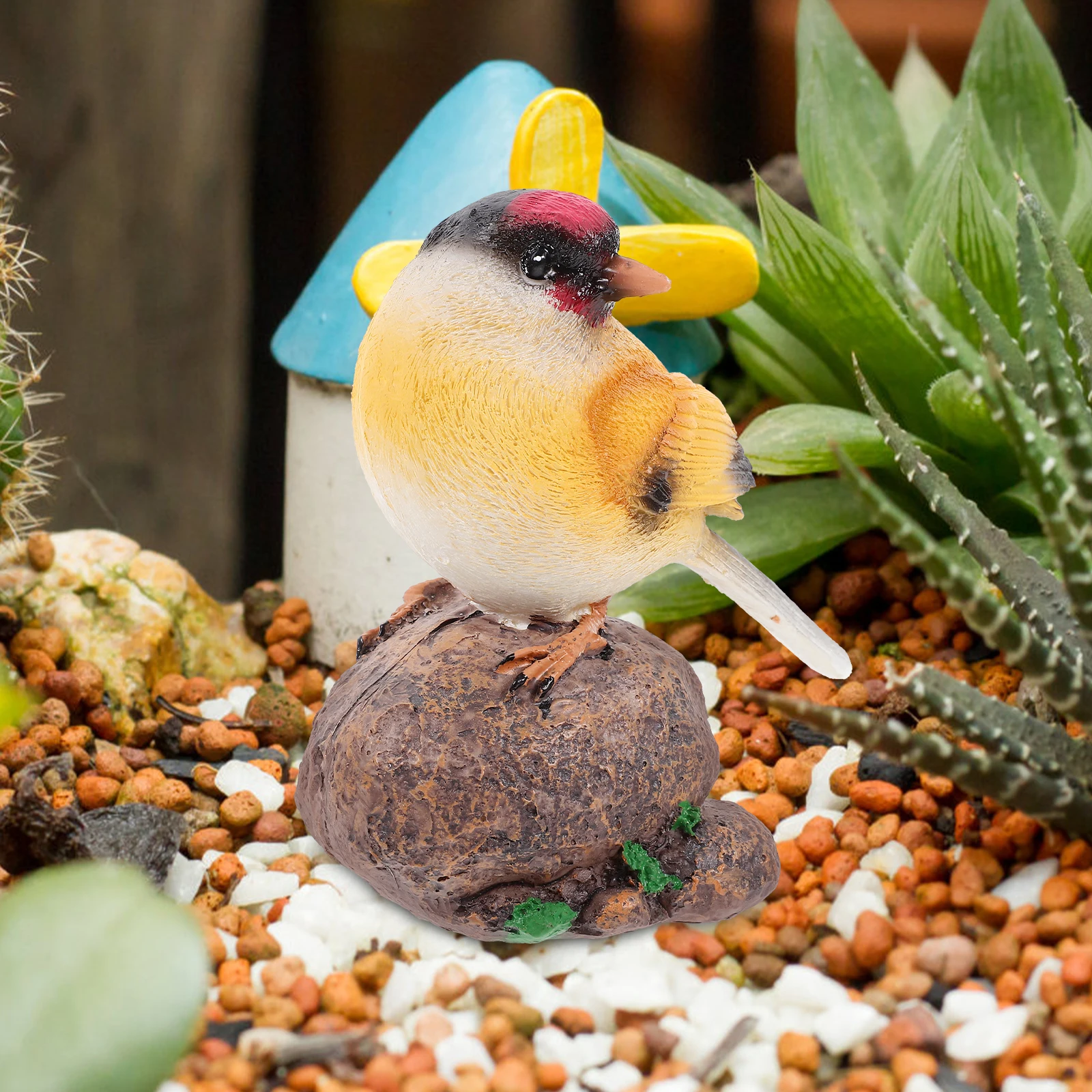 

2Pcs Resin Mini Bird Decorations for Shelves Micro Landscape Ornament Desktop Garden Yard Lawn Decorative Bird for Home Office