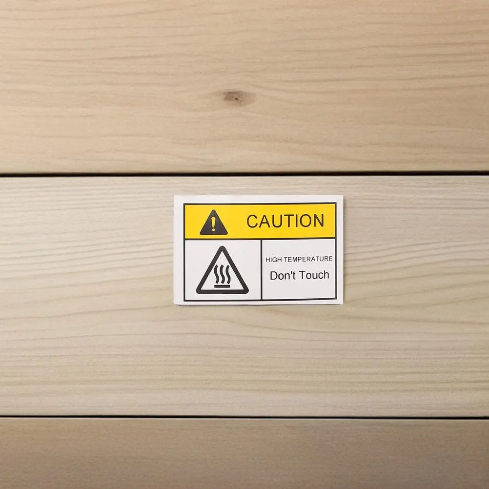5 Sheets High Temperature Warning Labels Hot Stickers Safety Signs Do Not Touch 100mm x 50mm Heat Resistant Adhesive Decals