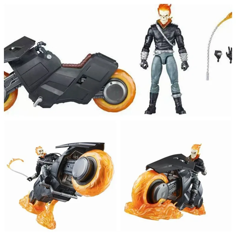 

Ghost Rider, колесница, мотоцикла, бог автомобиля-призрака 6-дюймовая подвижная кукла серии 85-летие фигурка в штучной упаковке