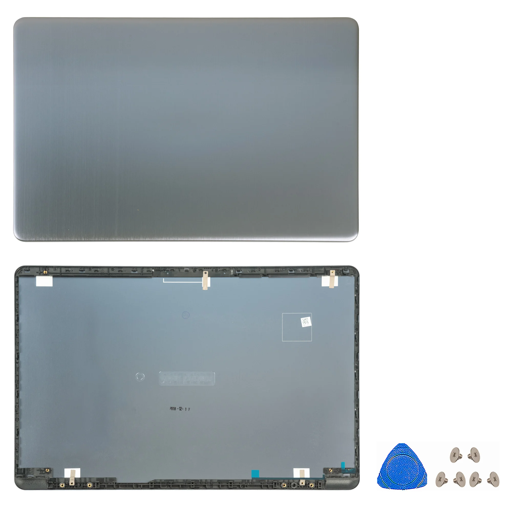 Imagem -03 - Caixa da Caixa do Portátil para Asus Caixa do Metal para Vivobook S510u A510 A510u X510 F510u S510 F510 Lcd Tampa Traseira Dobradiças Cinza Ouro Novo