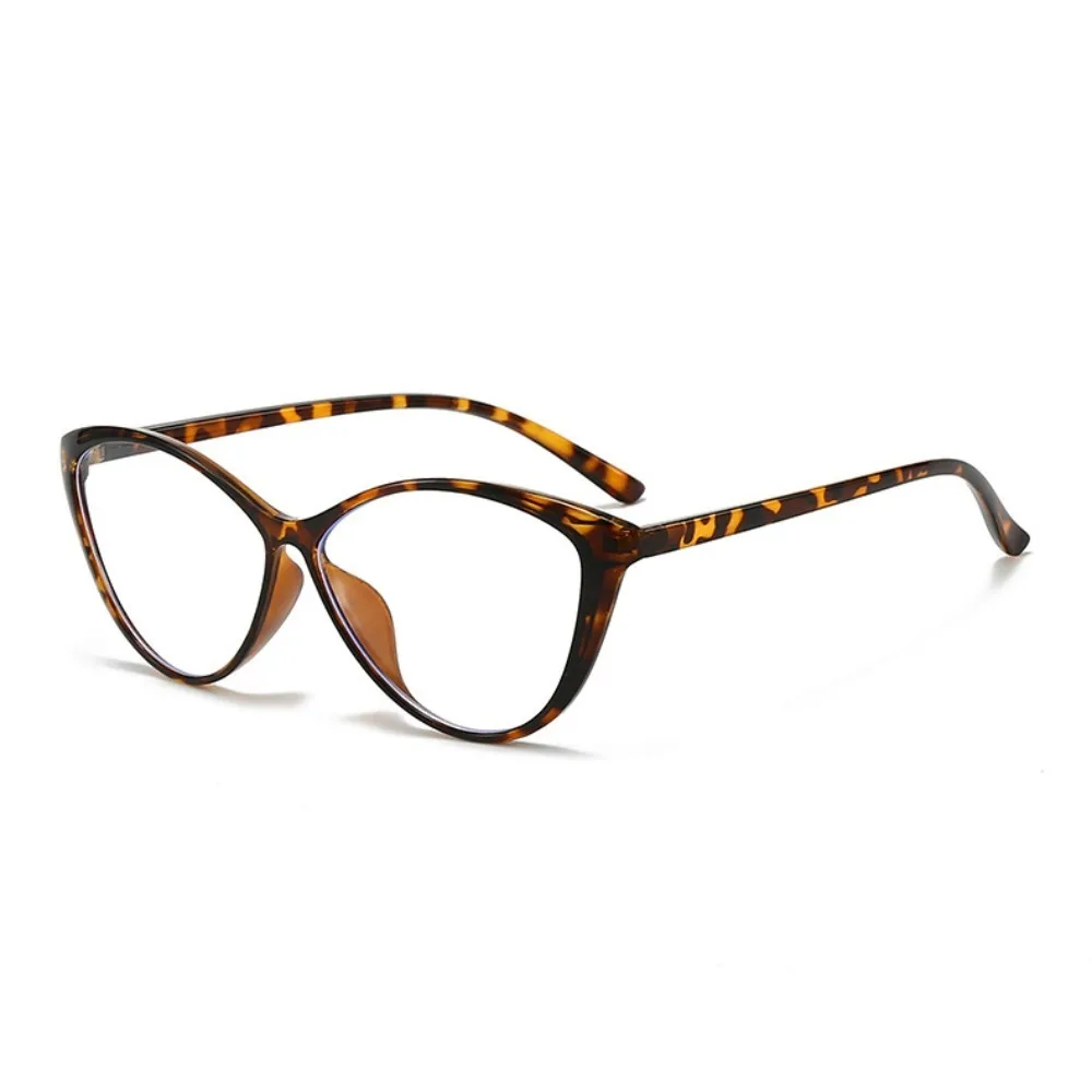 Spectacle Lens Power 0 To -400 Anti Blue-ray Nearsighted Glasses Cat Eye Frame Large Frame Computer Eyeglasses Vision Care