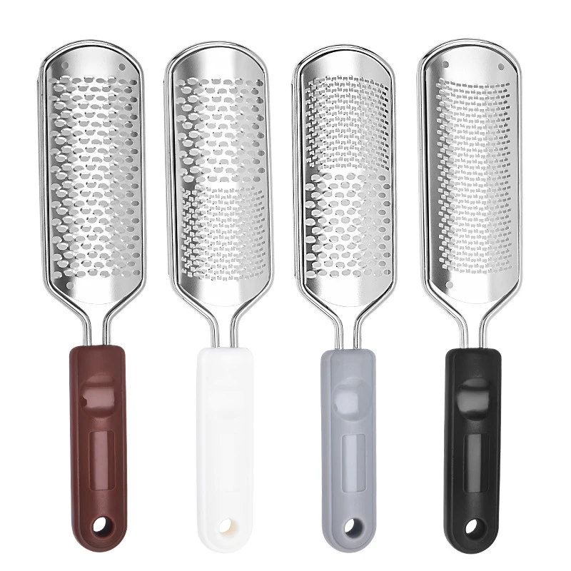 مبرد قدم من الفولاذ المقاوم للصدأ مسامير القدم على الوجهين وإزالة الجلد الميت، مطحنة القدم، فرك لوحة القدم