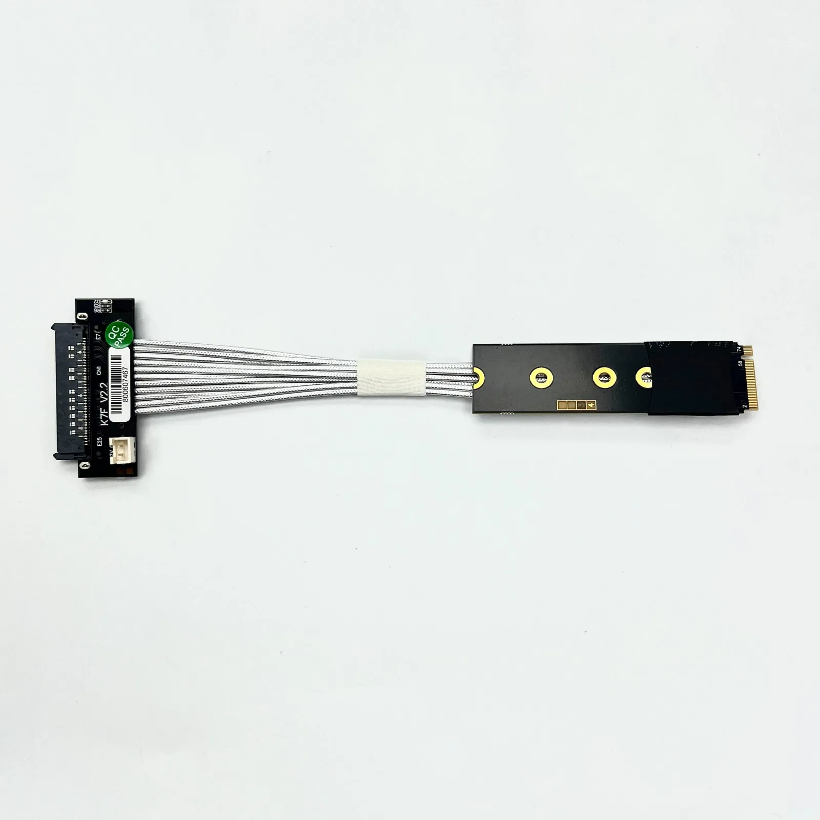 ADT M.2 NVMe to U.2 SFF-8639 SSD Extension Adapter Cable Supports Gen5 Silver Heat Resitant Wire for Industrial Control Industry