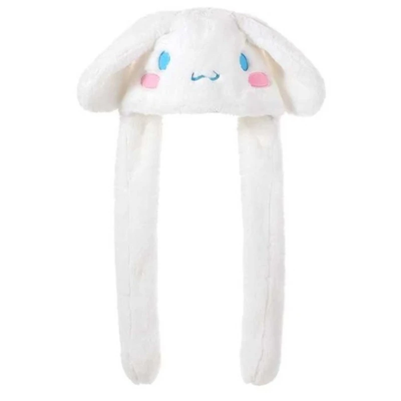 New Jumping Bunny Ears Plush Rabbit Hat with Moving Ears Easter Xmas Party Props