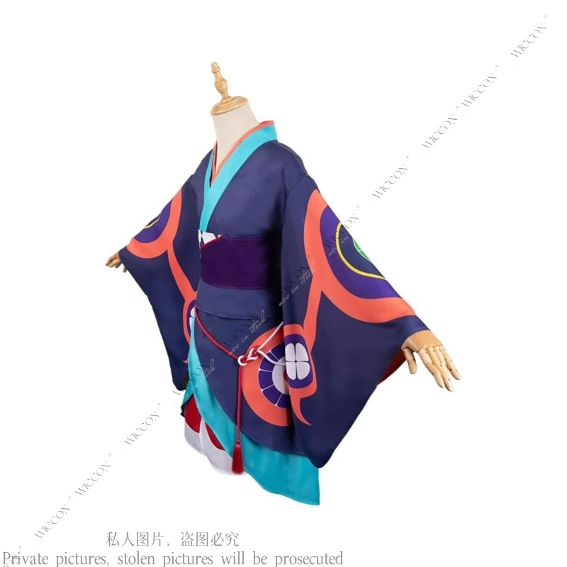 أنيمي مونونوكي تأثيري فيلم الطب هالوين عيد الميلاد لعب الأدوار قباقيب البائع Kusuriuri تأثيري حلي كيمونو الذهبي شعر مستعار حذاء