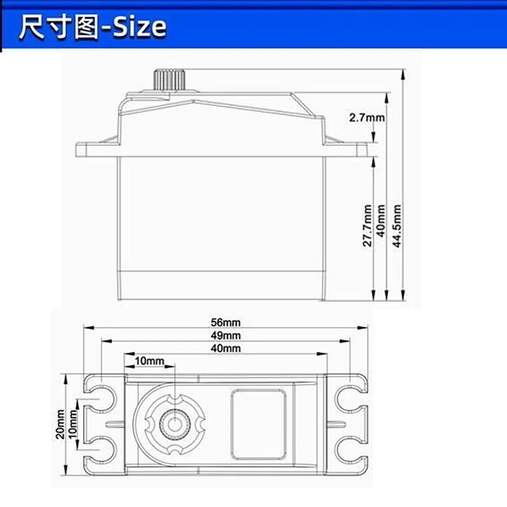 

SPT5410HV-180 10kg Servo Waterproof 180 Degree Metal Gear Large Torque Drift Vehicle Aircraft Robot Servos for RC Car BAJA Truck