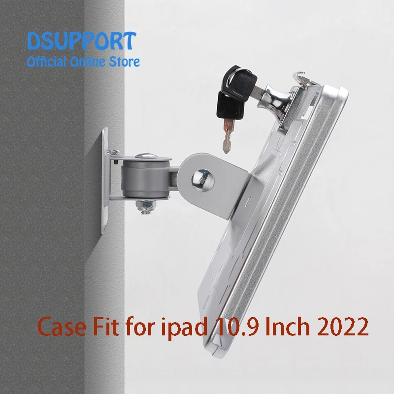 아이패드 10.9 인치 2022 용 벽걸이 알루미늄 합금 태블릿 PC, 벽 장착 도난 방지 디자인 디스플레이 스탠드